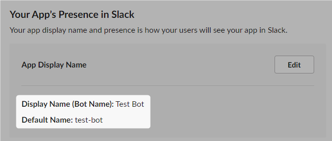 Slack Bot Display Name