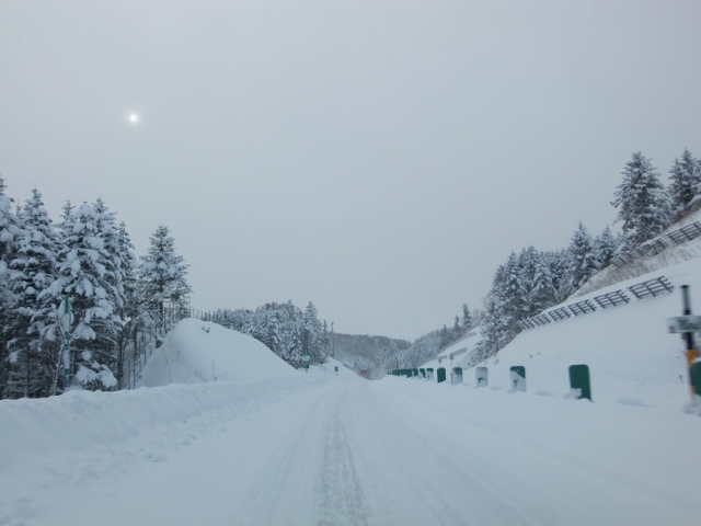 冬の幌富バイパス