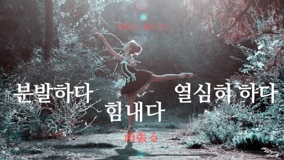 韓国語 頑張る とは 힘내다 열심히 하다 분발하다 活用 ハングルマスター 韓国語 頑張る とは 힘내다 열심히 하다 분발하다 活用 ハングルマスター