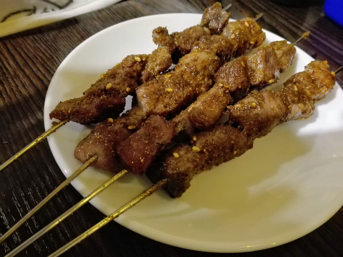 周記蘭州牛肉面の羊肉串