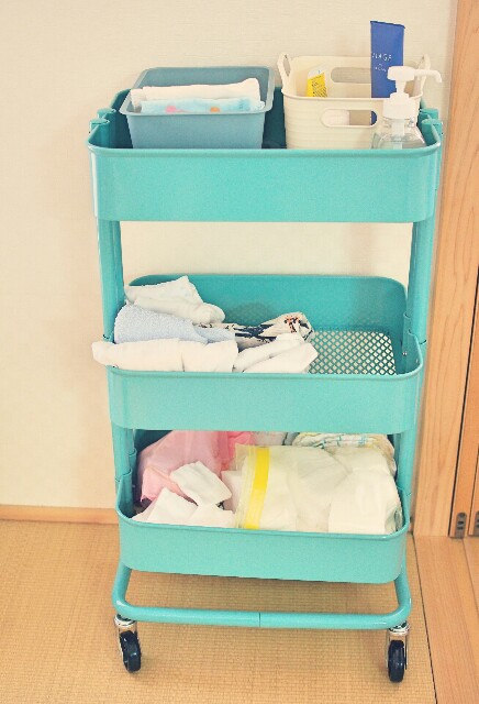 Ikeaのraskogワゴンは赤ちゃんお世話セットの収納に最適 Wahahaなまいにち