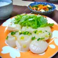 [食べ物][自炊]ほたての刺身　オリーブオイルかけ