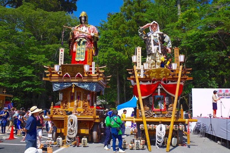 鹿島神宮の大鳥居竣工祭で登場した山車