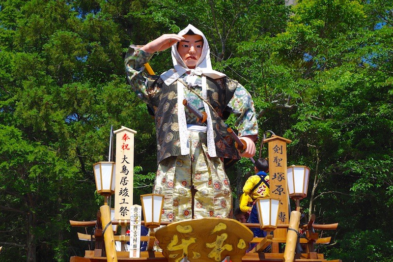 鹿島神宮の大鳥居竣工祭で登場した山車