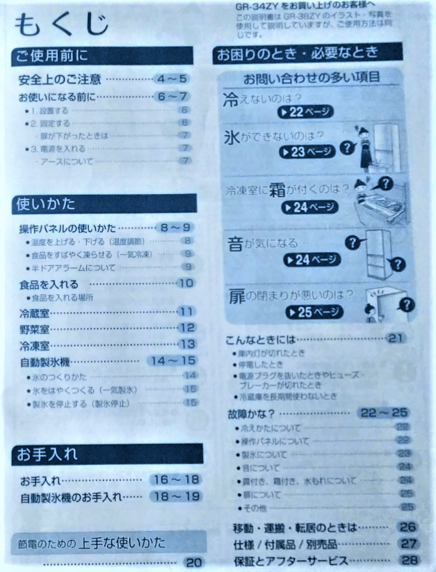 引っ越し前にやること】冷蔵庫の取扱説明書、読み直しのススメ - 転勤