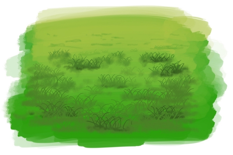 メイキングあり 簡単な草むらの描き方 東雲の気まぐれな創造