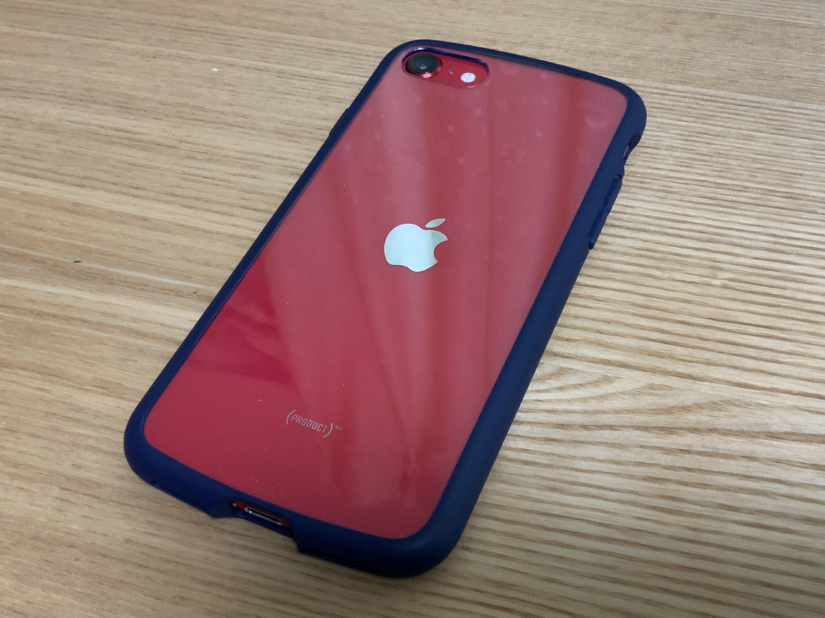 iPhone SE2 赤色 本体 画面傷あり（au限定】iPhone SE（第3世代）用 