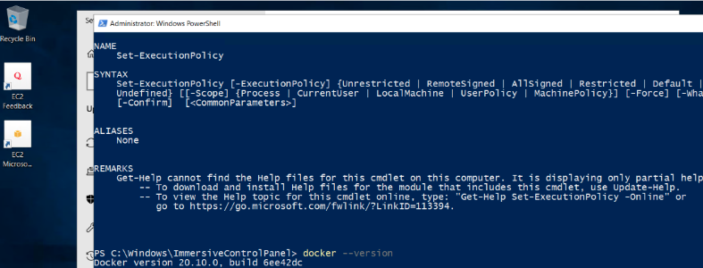 Dockerインストール完了