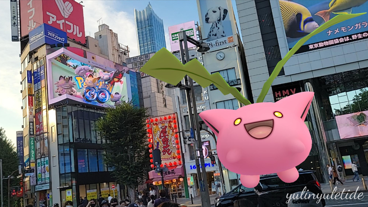 ねこポケモンが新宿に集合 ポケモンgoar写真 ハネッコはねこ Yuletide Blog
