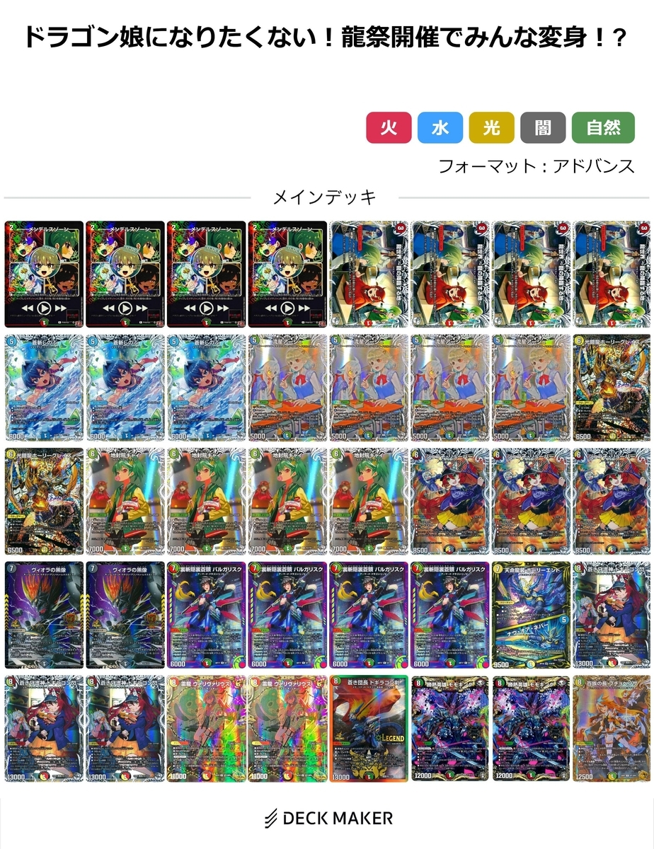 デッキ紹介ー【5Cドラゴン娘】 - トリエの雑談ブログ(主にカードゲーム)