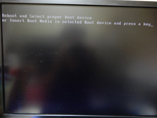 Reboot and Select Proper Boot Deviceの現象ってなに？