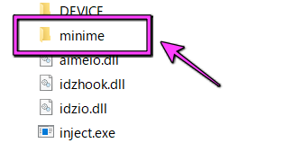 minimeの画面