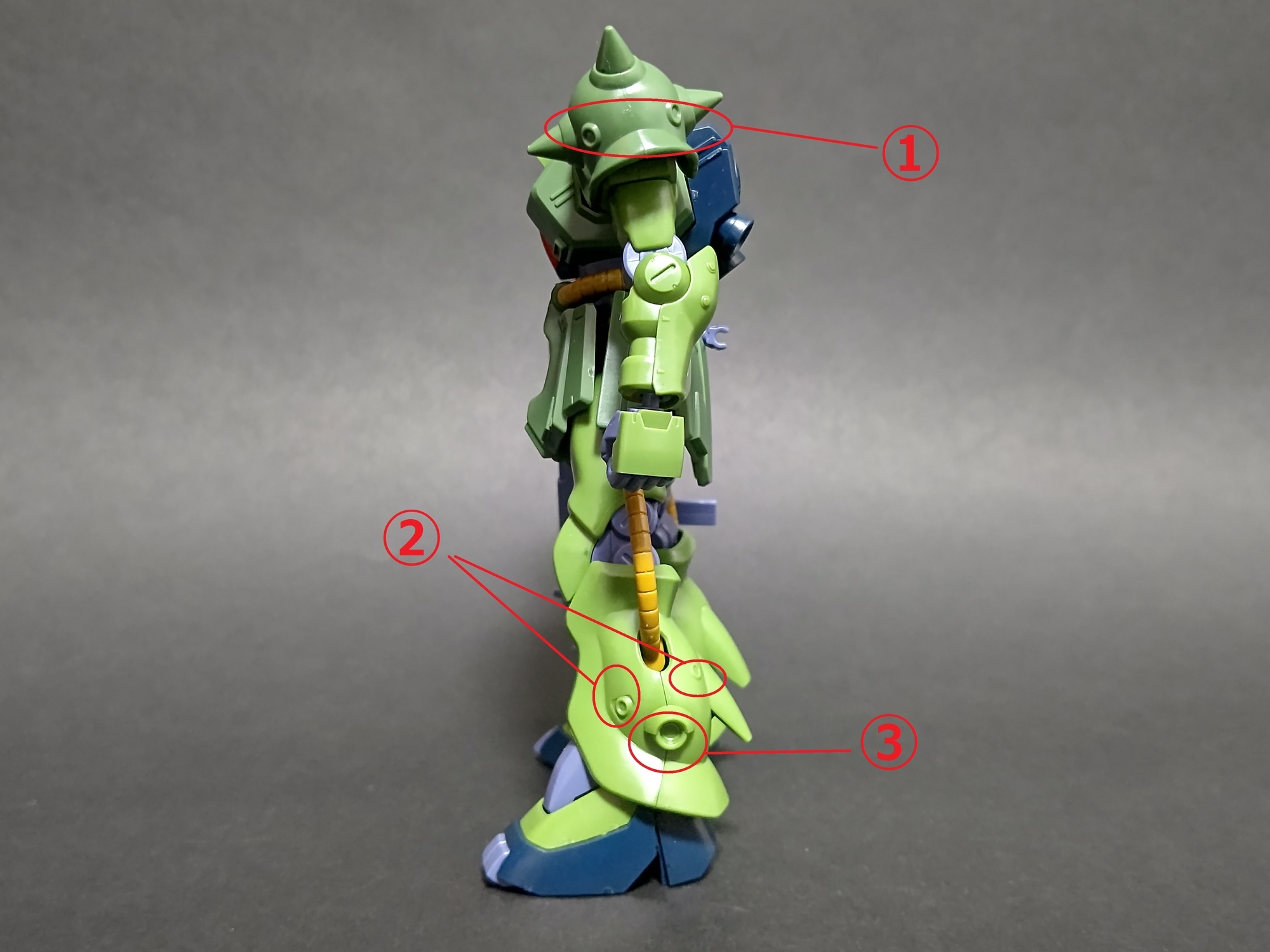LED内蔵ガンプラ　全塗装完成品 HGUCザク2改　モノアイ改造 LED内蔵ガンプラ 全塗装完成品 HGUCザク2改 モノアイ改造 - メルカリ