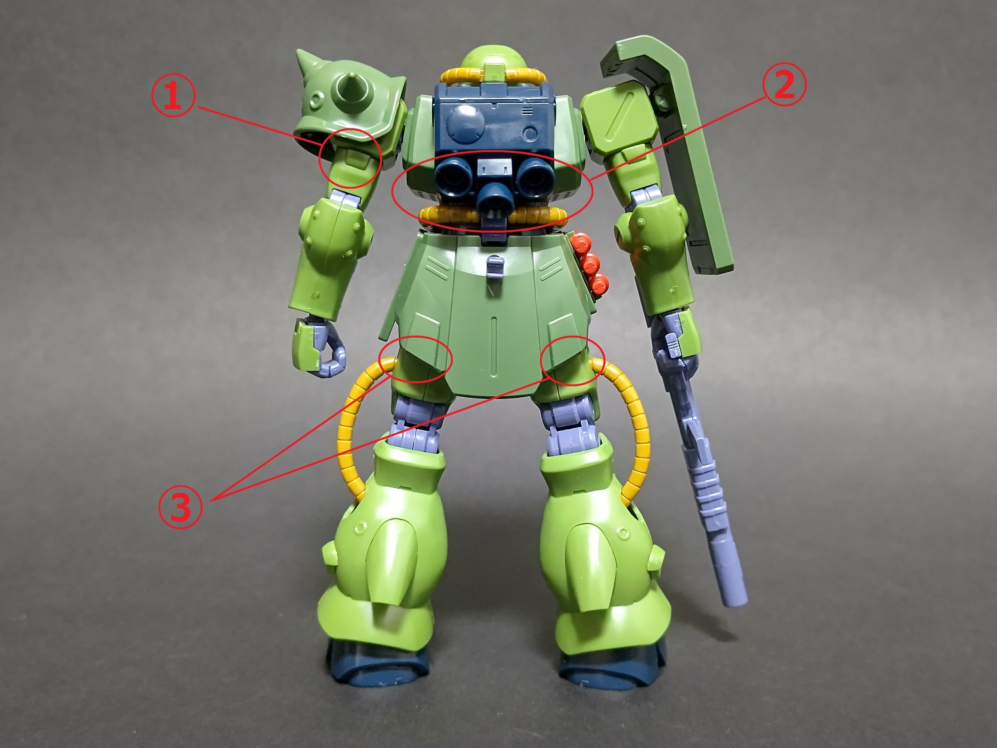 HGUC『ザクⅡ改』パチ組み＆モノアイ微改造 - ゆめろぐ
