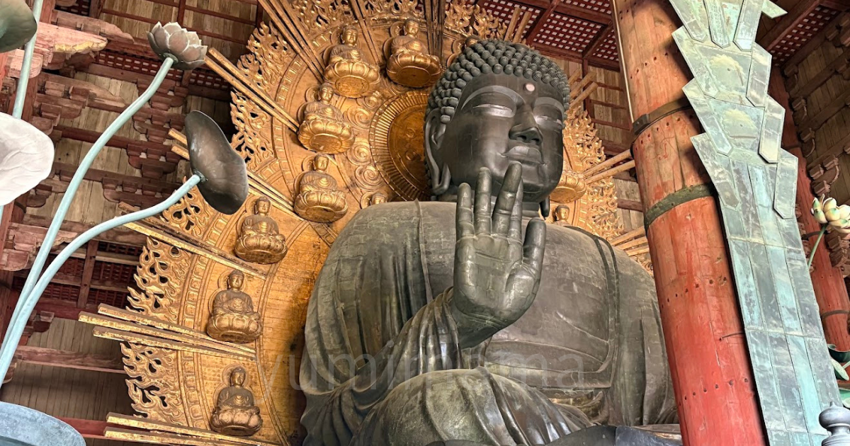 奈良・東大寺の大仏。中学生と訪れ、実物の大きさに圧倒された