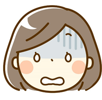 困る女の人