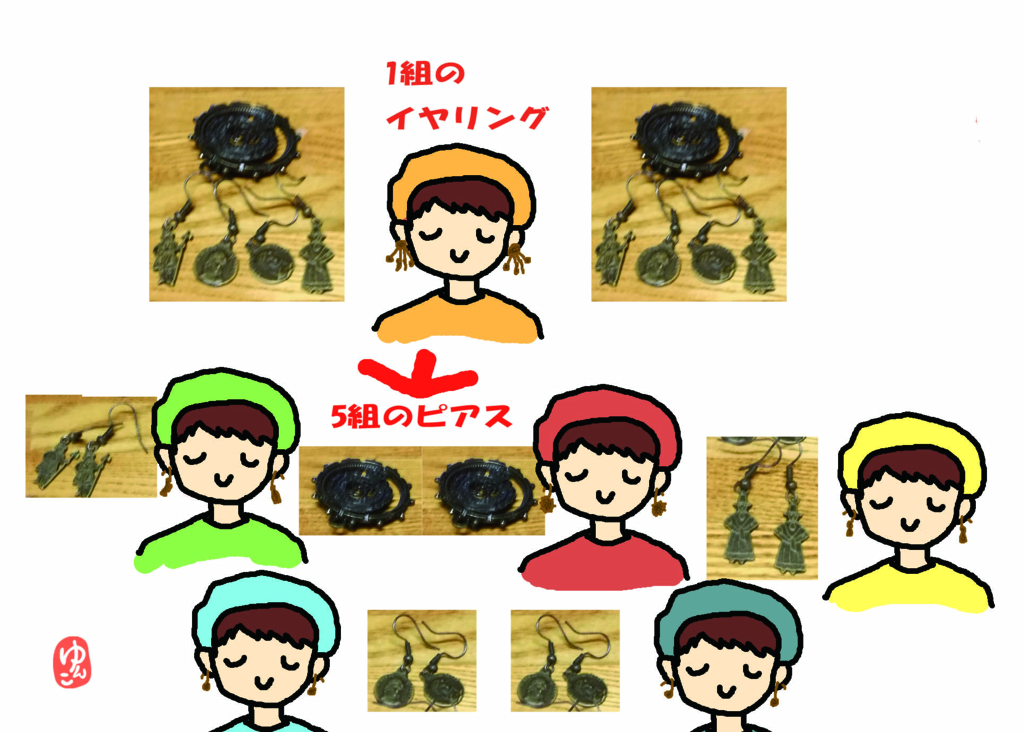 使わなくなったアクセサリーを作り替える 1組のイヤリングから5組のピアスへ わたしいろのくらし 節約シンプルシニアライフ