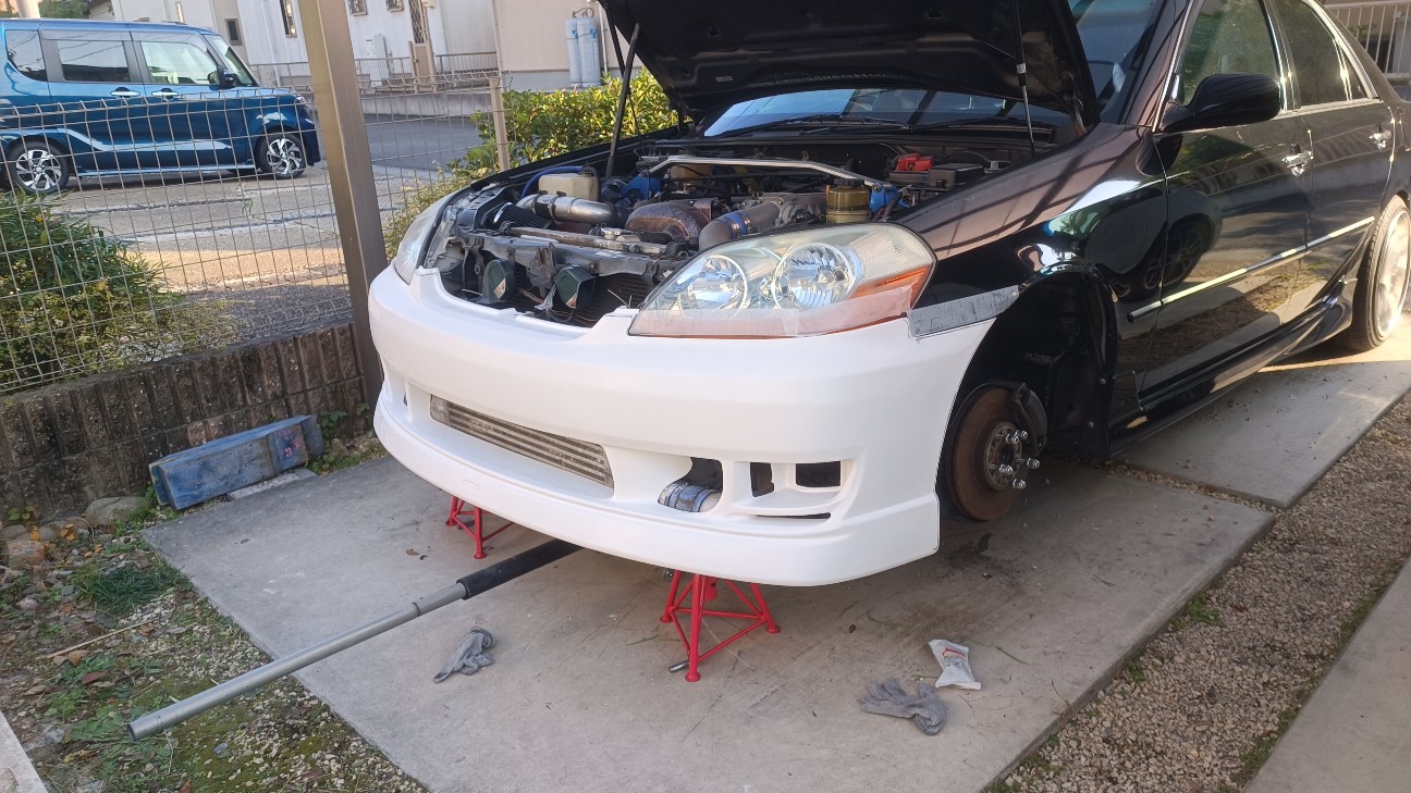 jzx110マーク2 後期純正フロントバンパーハーフスポイラー希少 jzx110