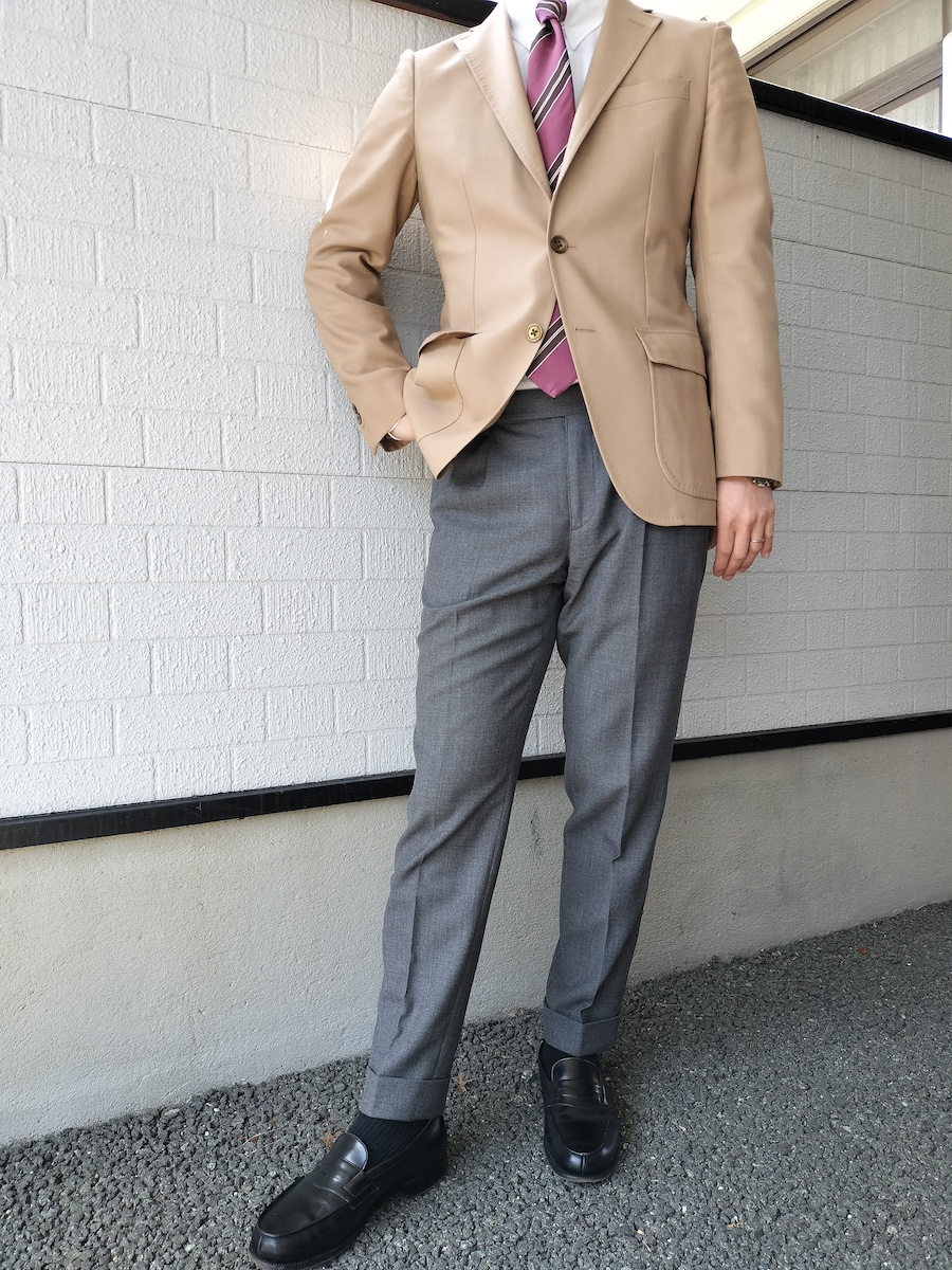 Holliday & Brown／ツイルソリッドタイ／ダークパープル