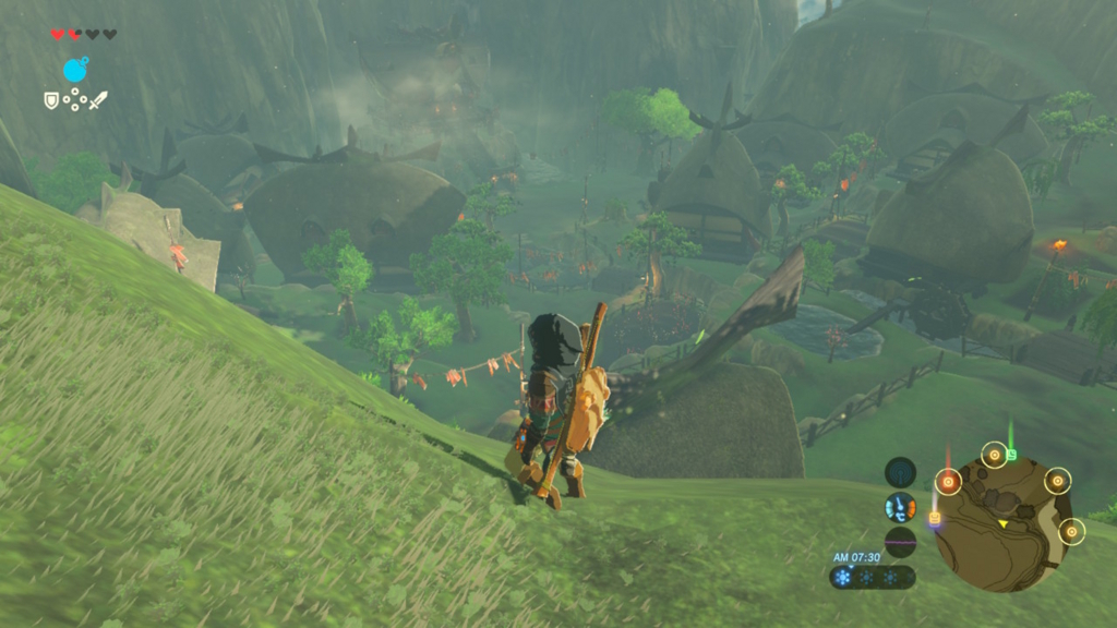ゼルダの伝説 ブレスオブザワイルド プレイ日記07 カカリコ村で遊ぶ ゲームはやることやってから