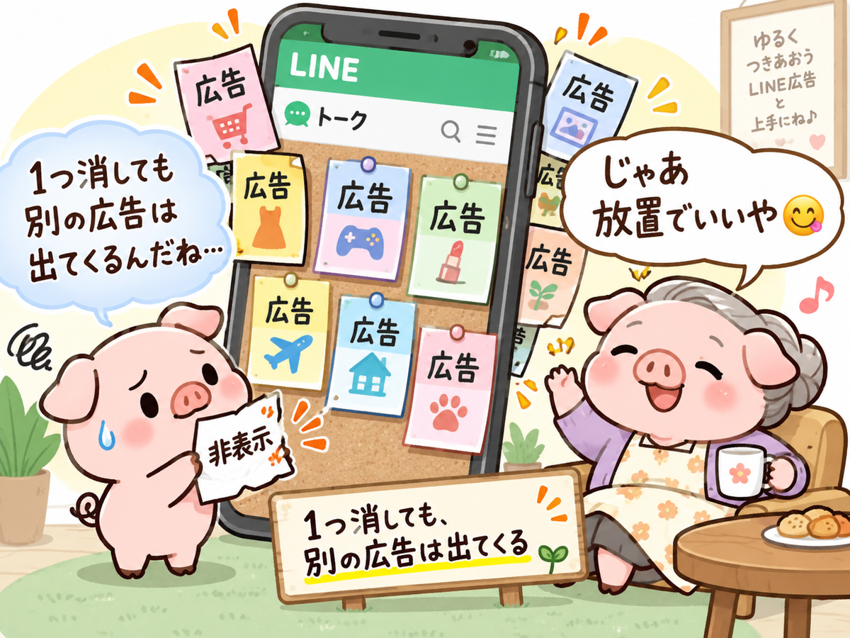 line 広告 非表示にしても出てくる