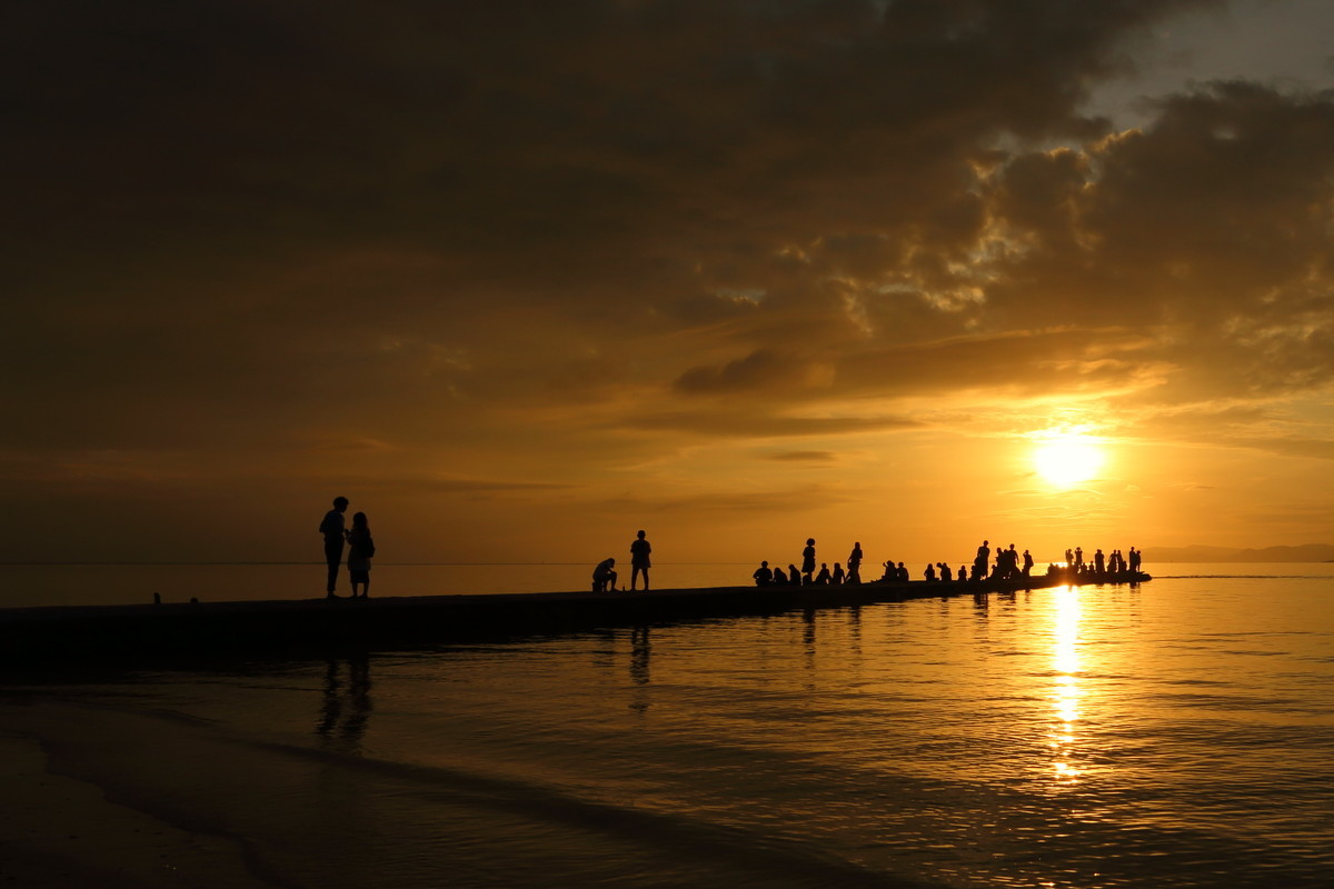 竹富島西桟橋の夕景