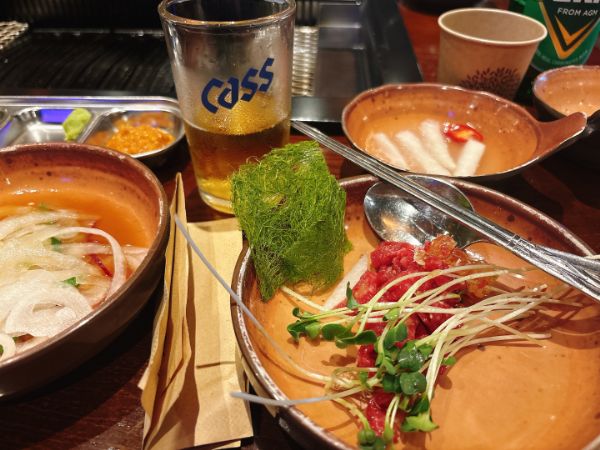 火煙山荘　ユッケからスタート