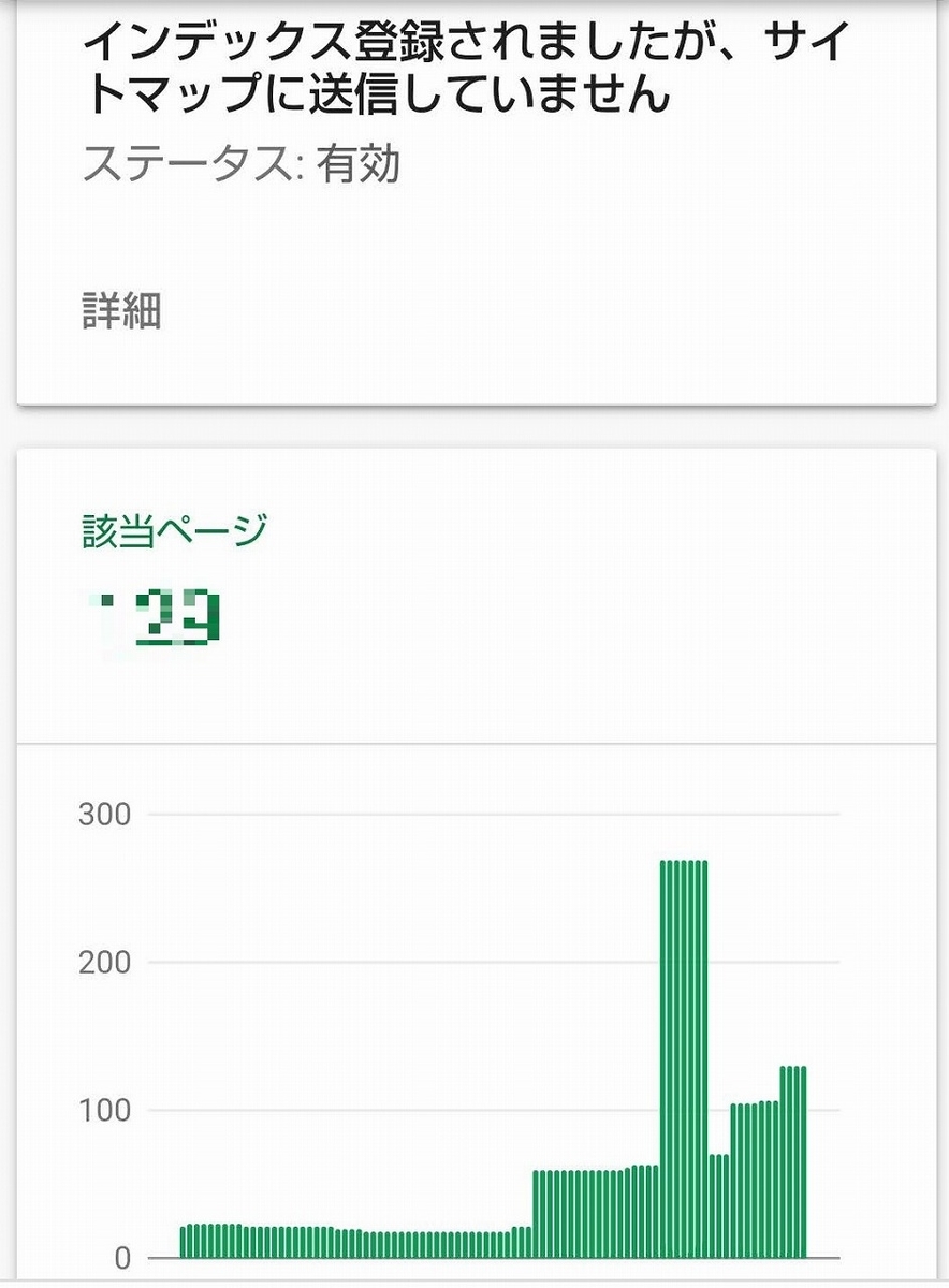 f:id:yuu-midoriiro:20201014104300j:plain サーチコンソール・インデックス登録しましたがサイトマップに送信していません