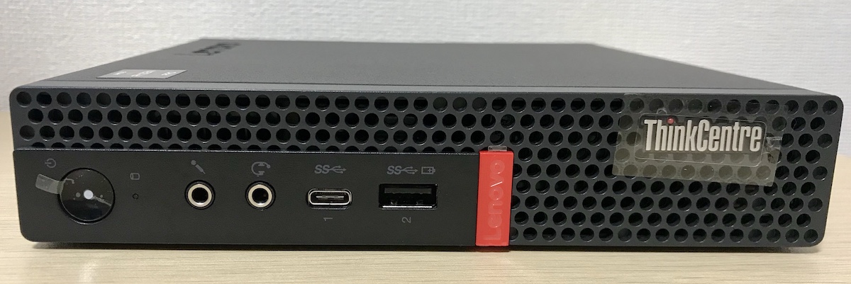 f:id:yuu2634:20200314184246j:plain ThinkCentre M75q-1 Tiny の前面
