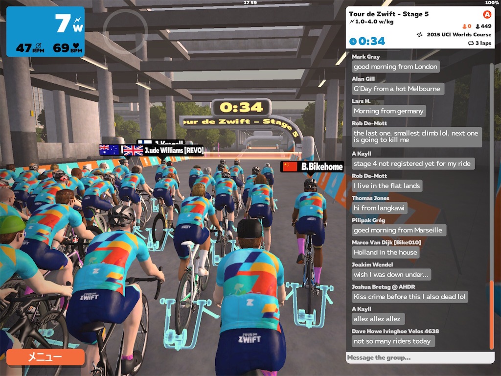 Zwift Tour de Zwift Stage 5 (A) ばなちーの自転車日記