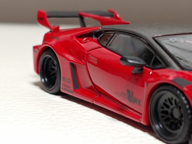 ミニGT 129 LBワークス　ランボルギーニ ウラカンGT　ロッソマーズ MINI GT 129 LB WORKS Lamborghini Huracán GT Rosso Mars RHD