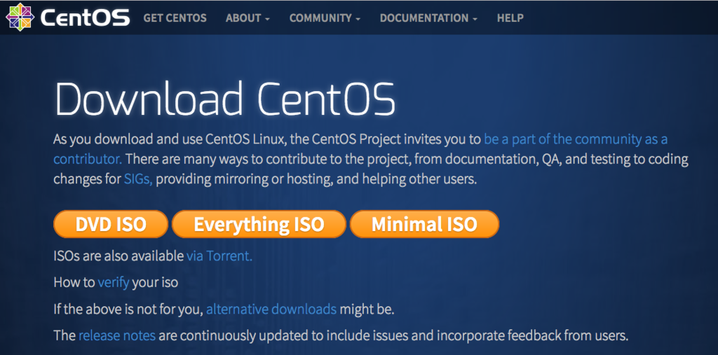 centos 7 のディスクイメージのちがい dvd iso everything iso