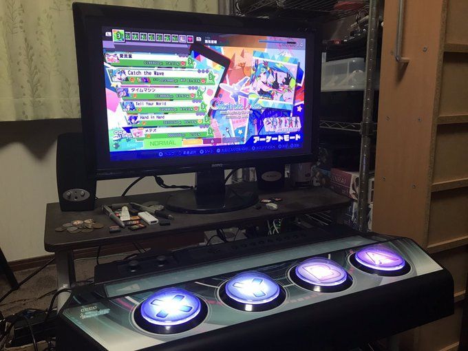 【限定1台】アケコン 自作 音ゲー　Project DIVA F　カスタム 限定1台】アケコン 自作 音ゲー Project DIVA F カスタム - メルカリ