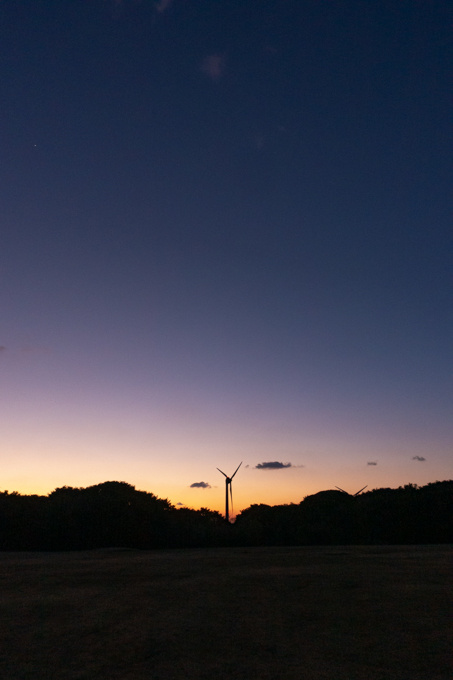 千畳敷の風力発電のプロペラ