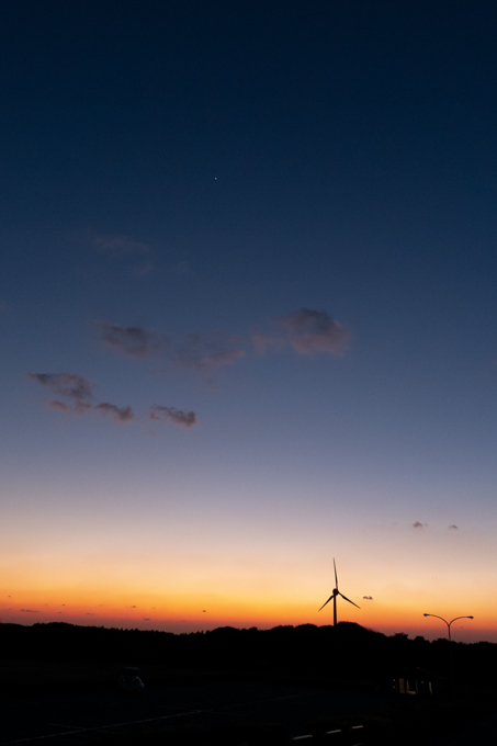 千畳敷の風力発電のプロペラ