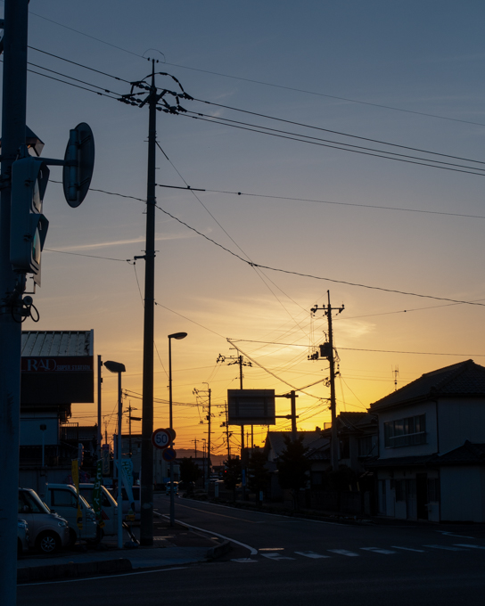 長門市仙崎の夕方