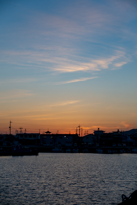 長門市仙崎の夕方