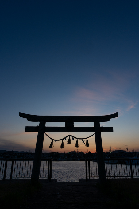長門市仙崎の夕方