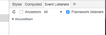 event listener tab