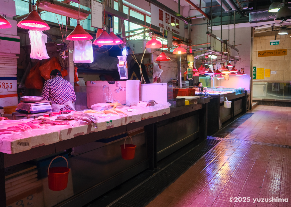 マカオの街市の肉売り場