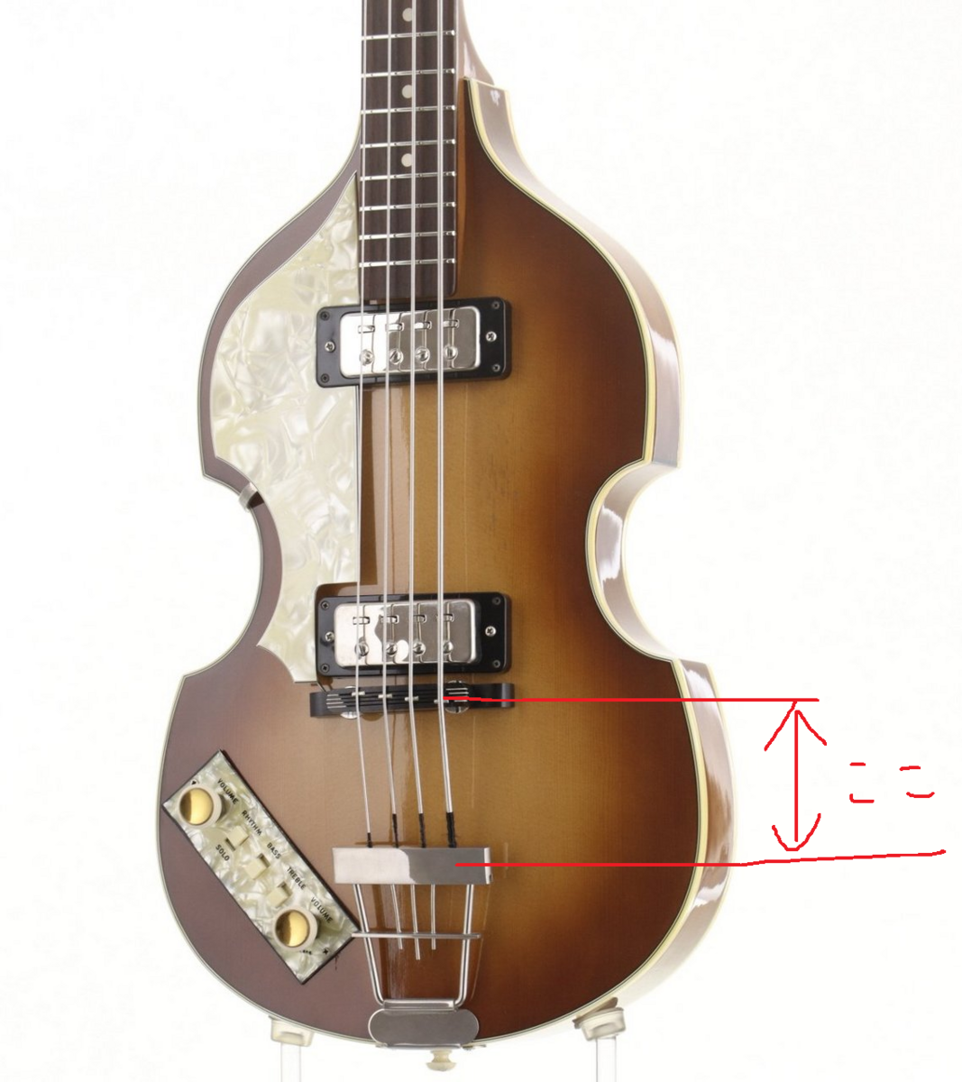 ヘフナー　エレキベース　HCT-GLXB-BL　ショートスケール　ハードケース Hofner】HCT Galaxie Bassの仕様とか弦とかの話 - 渡真利のブログ