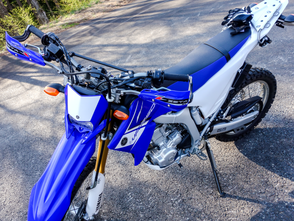 WR250X/R チタン製クランクケースプロテクター ブルー 15