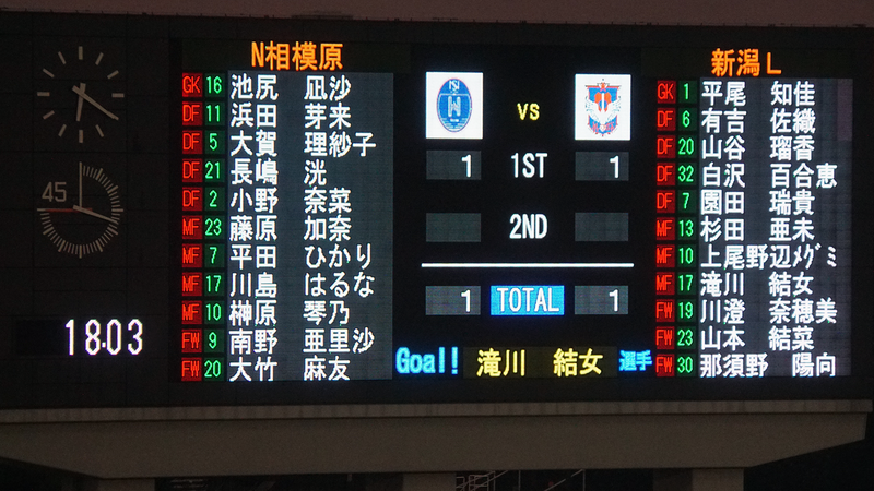 2024年9月1日　ノジマステラ神奈川相模原vsアルビレックス新潟レディース
