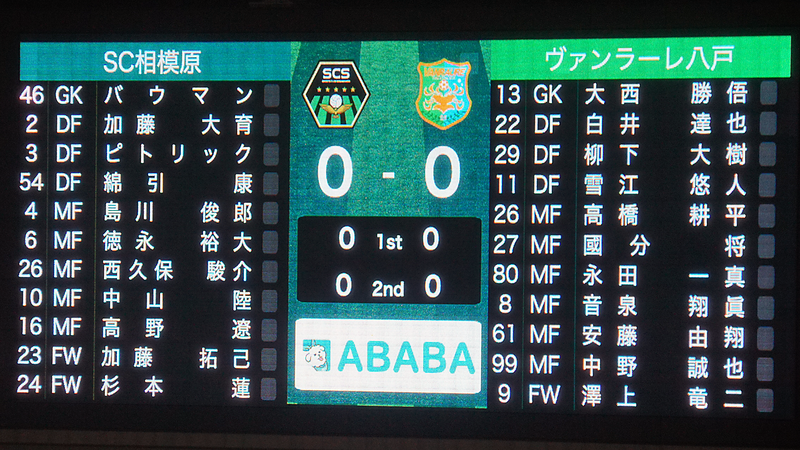 2025年10月4日　SC相模原vsヴァンラーレ八戸