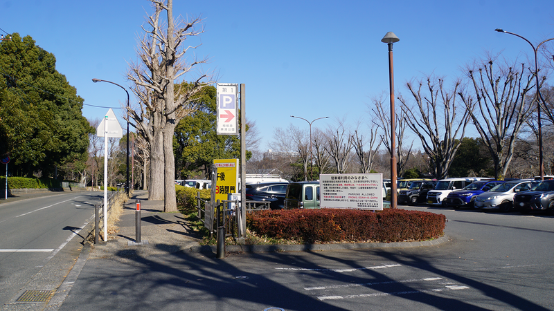 相模原ギオンスタジアムの駐車場