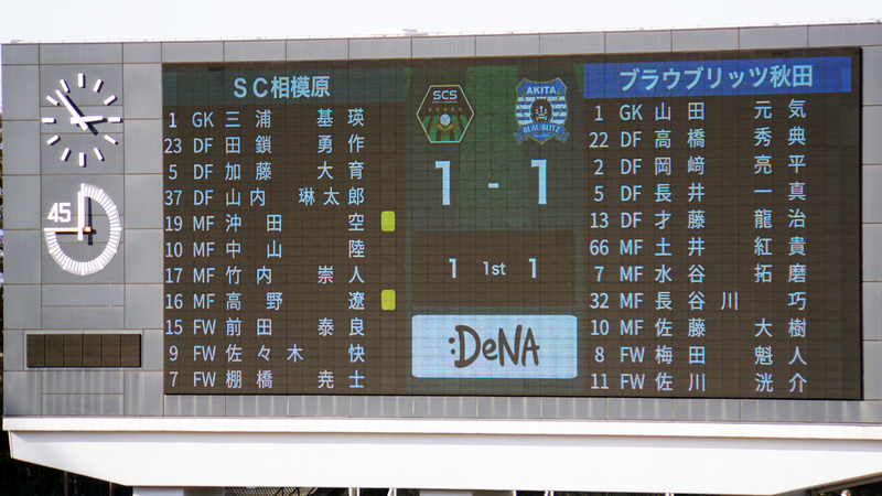 2026年2月21日　SC相模原vsブラウブリッツ秋田