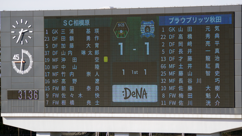 2026年2月21日　SC相模原vsブラウブリッツ秋田
