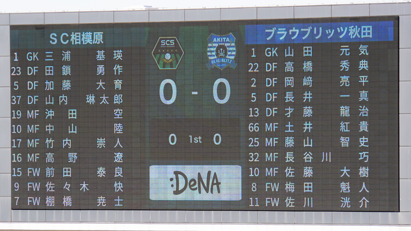 2026年2月21日　SC相模原vsブラウブリッツ秋田　