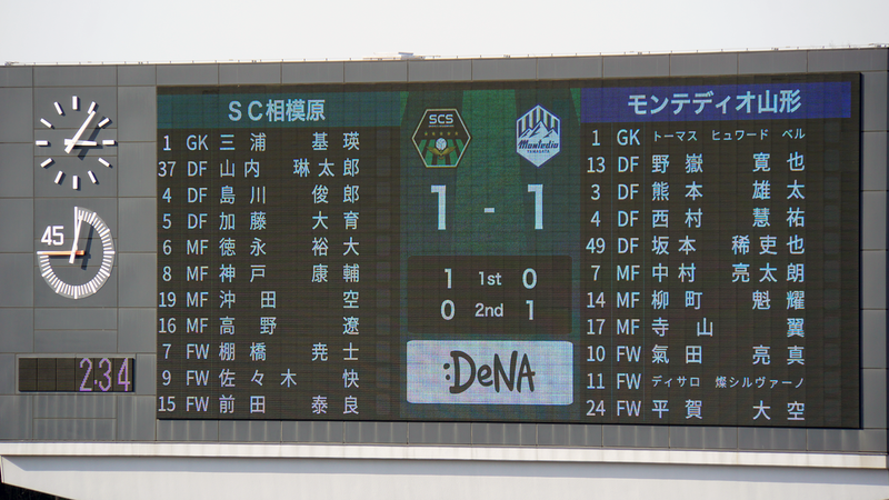 2026年3月1日　SC相模原 vs モンテディオ山形