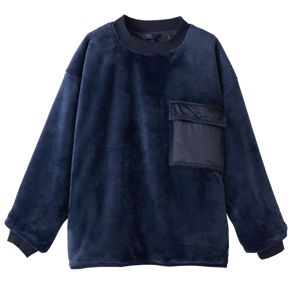 muji labo 軽量フレンチダウンポケッタブルプルオーバー ダウンシャツ
